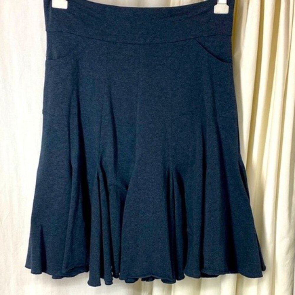 Effie's Heart Navy Blue A-Line Flared Skirt